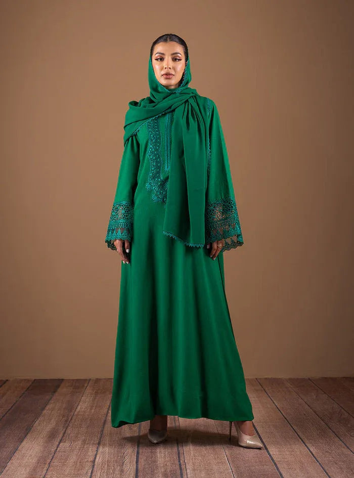 Zainab Chottani | The Kaftan Edit | Ethereal Emerald - Aqsa Fabrics