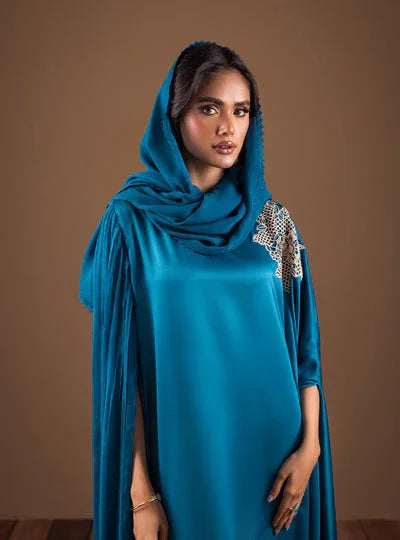 Zainab Chottani | The Kaftan Edit | Teal Waves - Aqsa Fabrics
