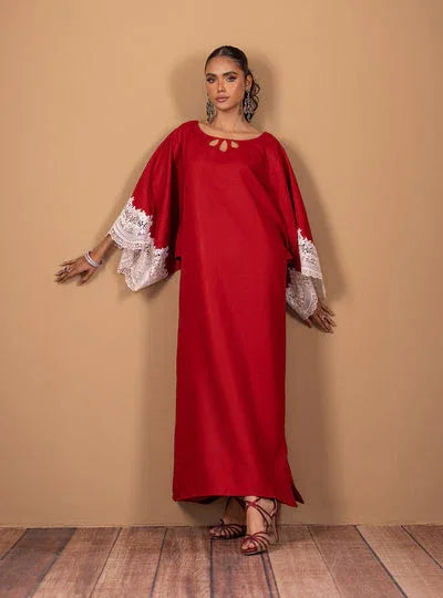 Zainab Chottani | The Kaftan Edit | Radiant Red - Aqsa Fabrics