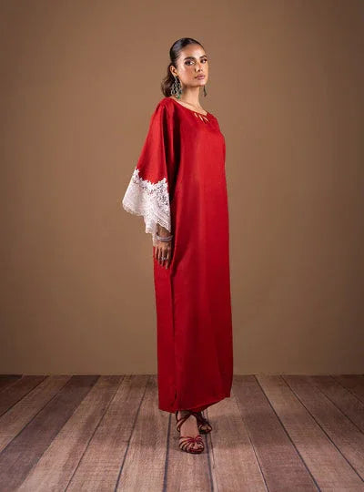 Zainab Chottani | The Kaftan Edit | Radiant Red - Aqsa Fabrics