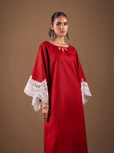 Zainab Chottani | The Kaftan Edit | Radiant Red - Aqsa Fabrics