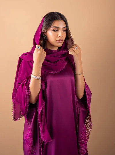 Zainab Chottani | The Kaftan Edit | Plum Flame - Aqsa Fabrics