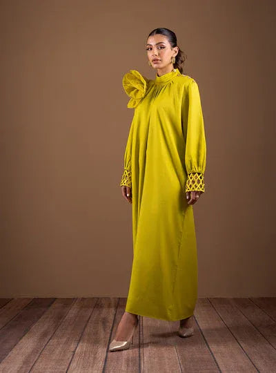 Zainab Chottani | The Kaftan Edit | Lime Rose - Aqsa Fabrics