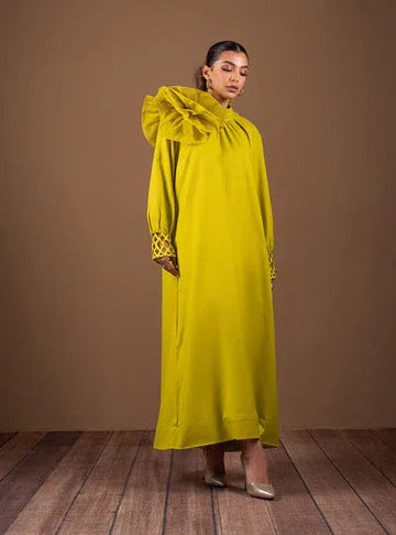 Zainab Chottani | The Kaftan Edit | Lime Rose - Aqsa Fabrics