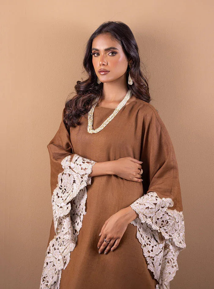 Zainab Chottani | The Kaftan Edit | Cinnamon Sand - Aqsa Fabrics