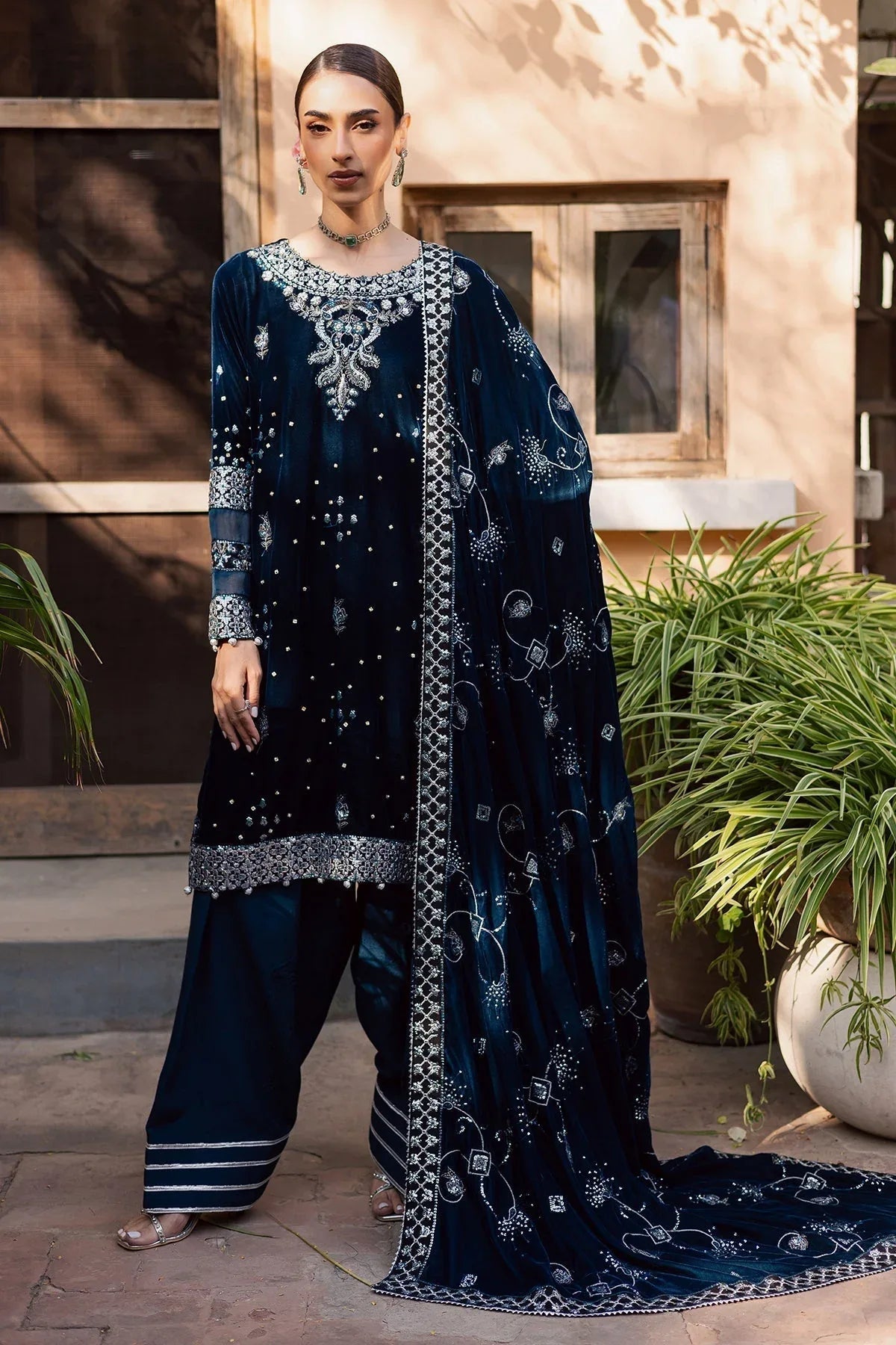 Nureh | Maya Velvet | NW-114 - Aqsa Fabrics