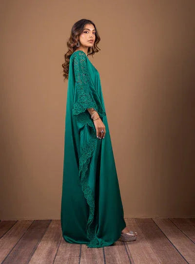 Zainab Chottani | The Kaftan Edit | Emerald Wishes - Aqsa Fabrics