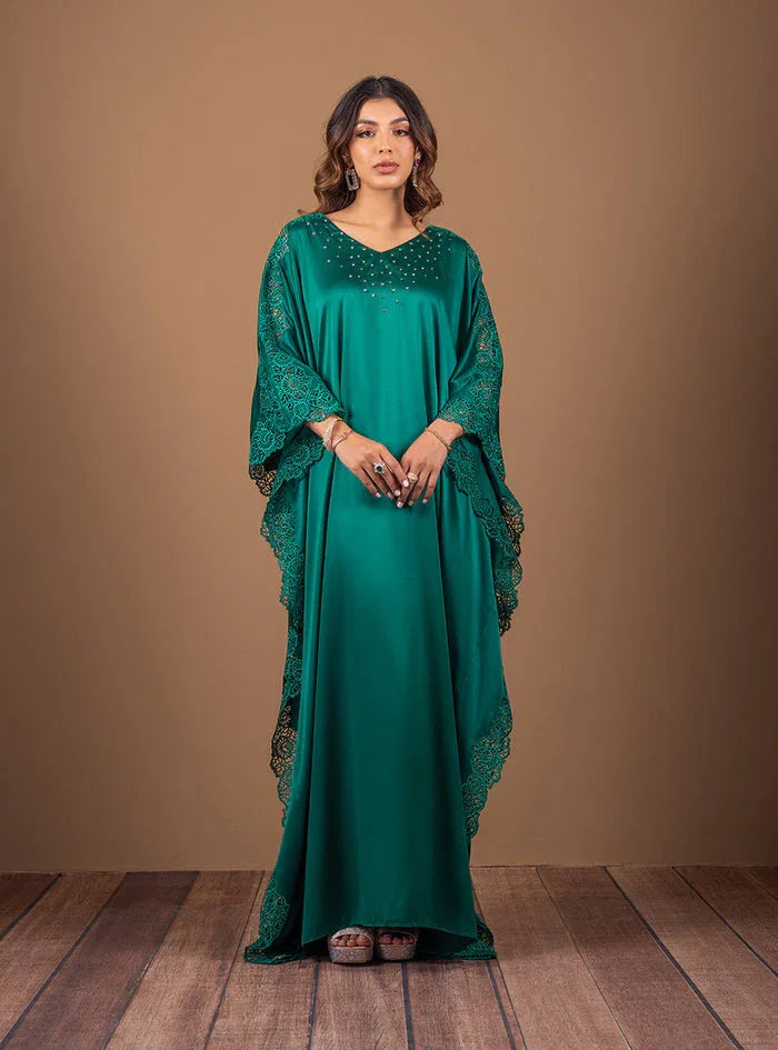 Zainab Chottani | The Kaftan Edit | Emerald Wishes - Aqsa Fabrics