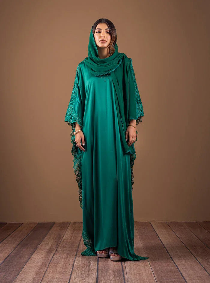 Zainab Chottani | The Kaftan Edit | Emerald Wishes - Aqsa Fabrics