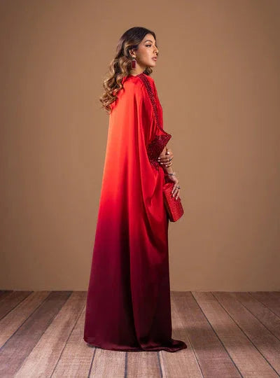 Zainab Chottani | The Kaftan Edit | Flickering Flame - Aqsa Fabrics