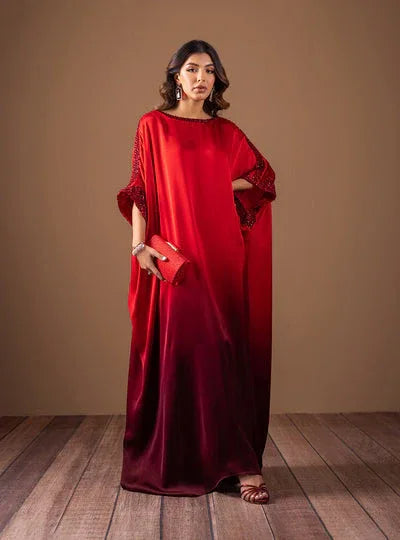Zainab Chottani | The Kaftan Edit | Flickering Flame - Aqsa Fabrics