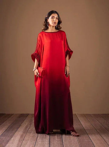 Zainab Chottani | The Kaftan Edit | Flickering Flame - Aqsa Fabrics