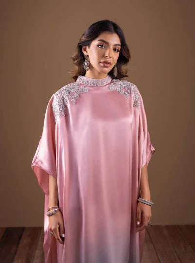 Zainab Chottani | The Kaftan Edit | Pink Flame - Aqsa Fabrics