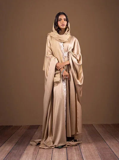 Zainab Chottani | The Kaftan Edit | Butter Vanila Flair - Aqsa Fabrics