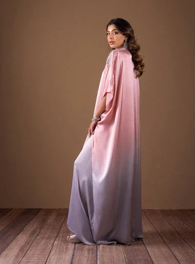 Zainab Chottani | The Kaftan Edit | Pink Flame - Aqsa Fabrics