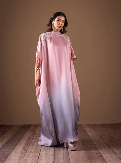 Zainab Chottani | The Kaftan Edit | Pink Flame - Aqsa Fabrics