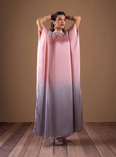 Zainab Chottani | The Kaftan Edit | Pink Flame - Aqsa Fabrics