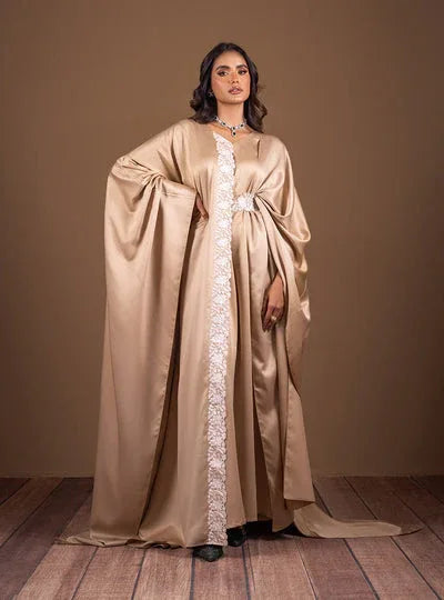 Zainab Chottani | The Kaftan Edit | Butter Vanila Flair - Aqsa Fabrics