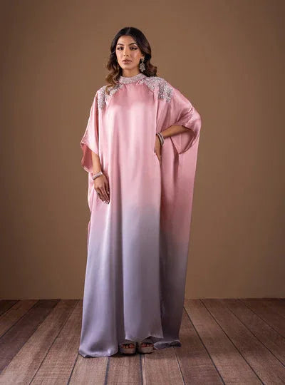 Zainab Chottani | The Kaftan Edit | Pink Flame - Aqsa Fabrics