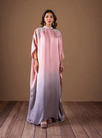 Zainab Chottani | The Kaftan Edit | Pink Flame - Aqsa Fabrics