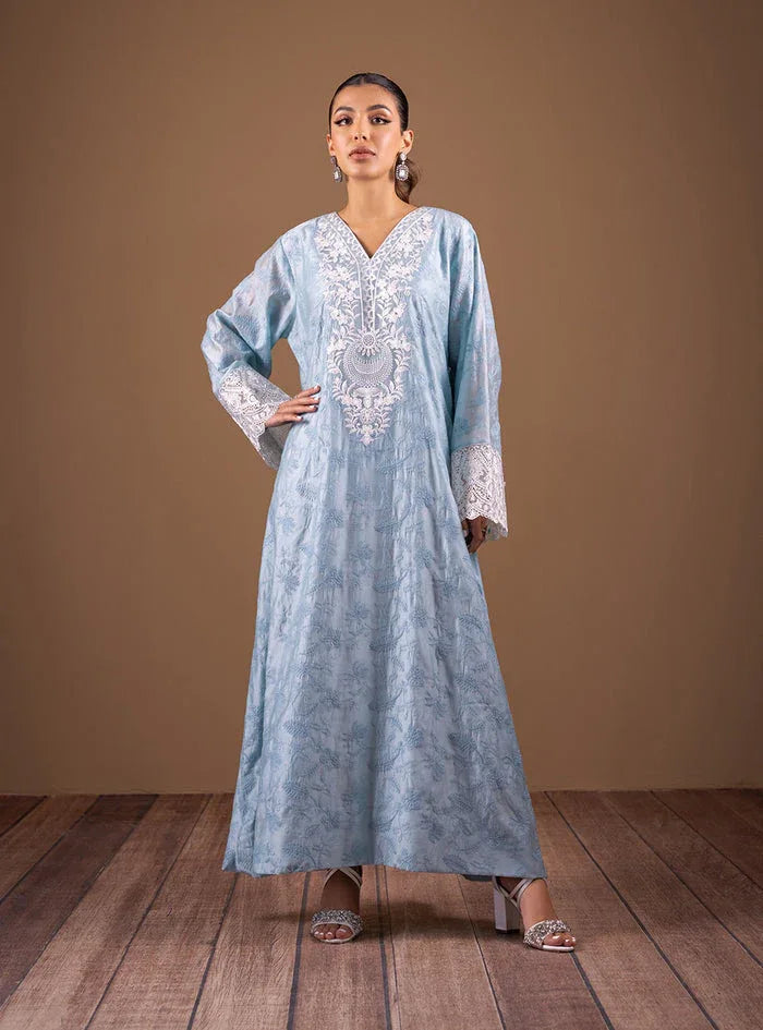 Zainab Chottani | The Kaftan Edit | Aqua Sophistication - Aqsa Fabrics