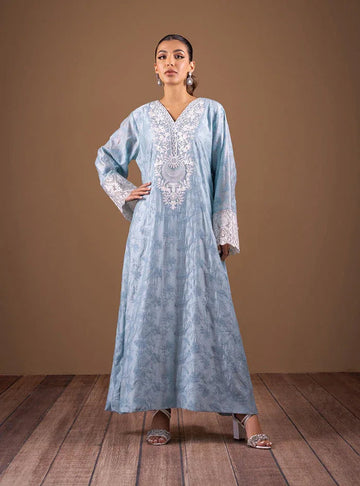 Zainab Chottani | The Kaftan Edit | Aqua Sophistication - Aqsa Fabrics