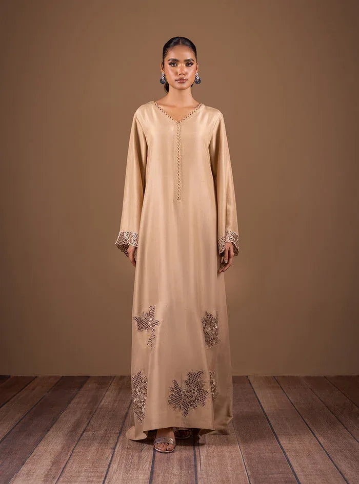 Zainab Chottani | The Kaftan Edit | Champagne Elegance - Aqsa Fabrics