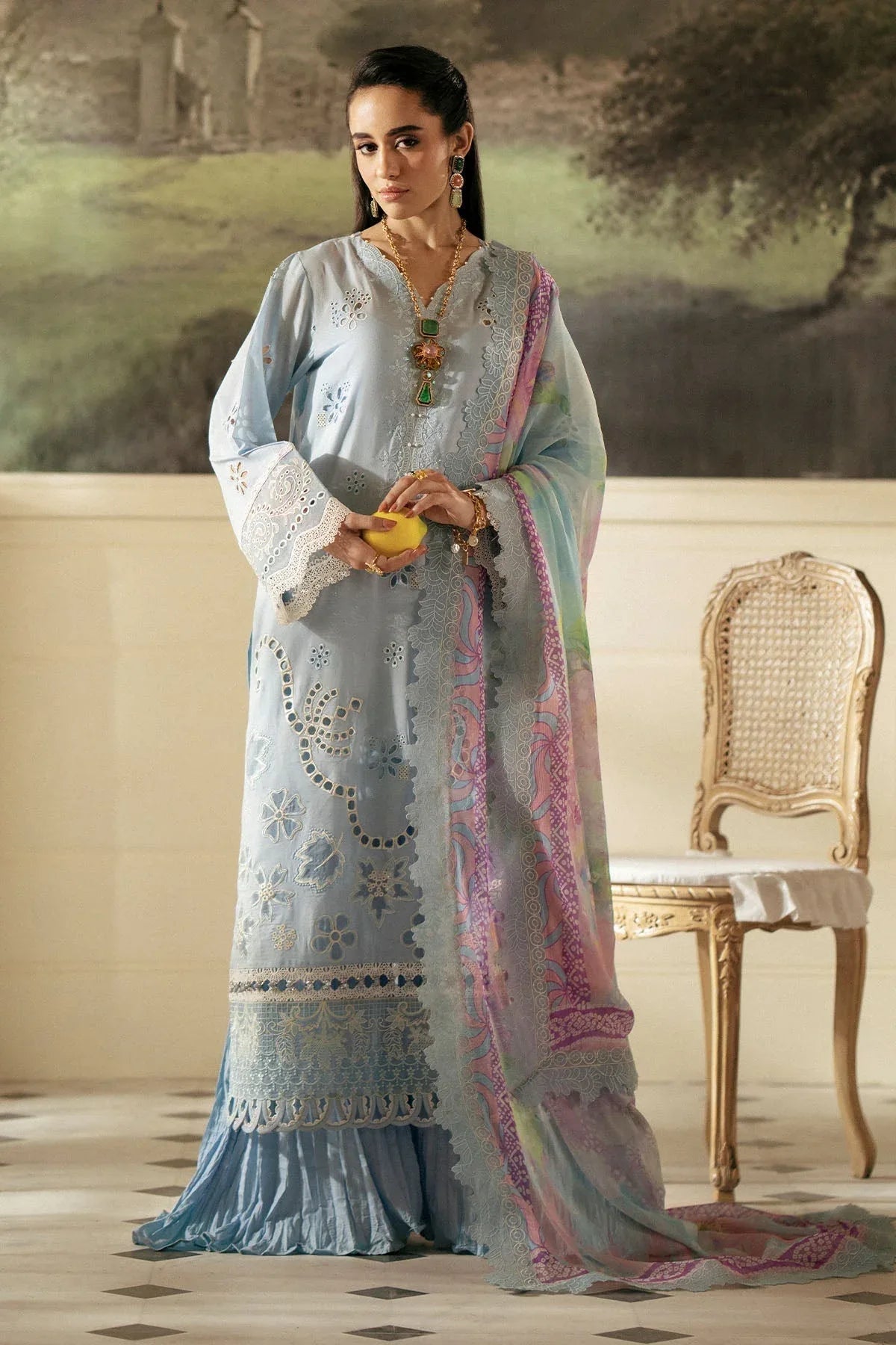 Nureh | Maya Lawn | NS-145 - Aqsa Fabrics