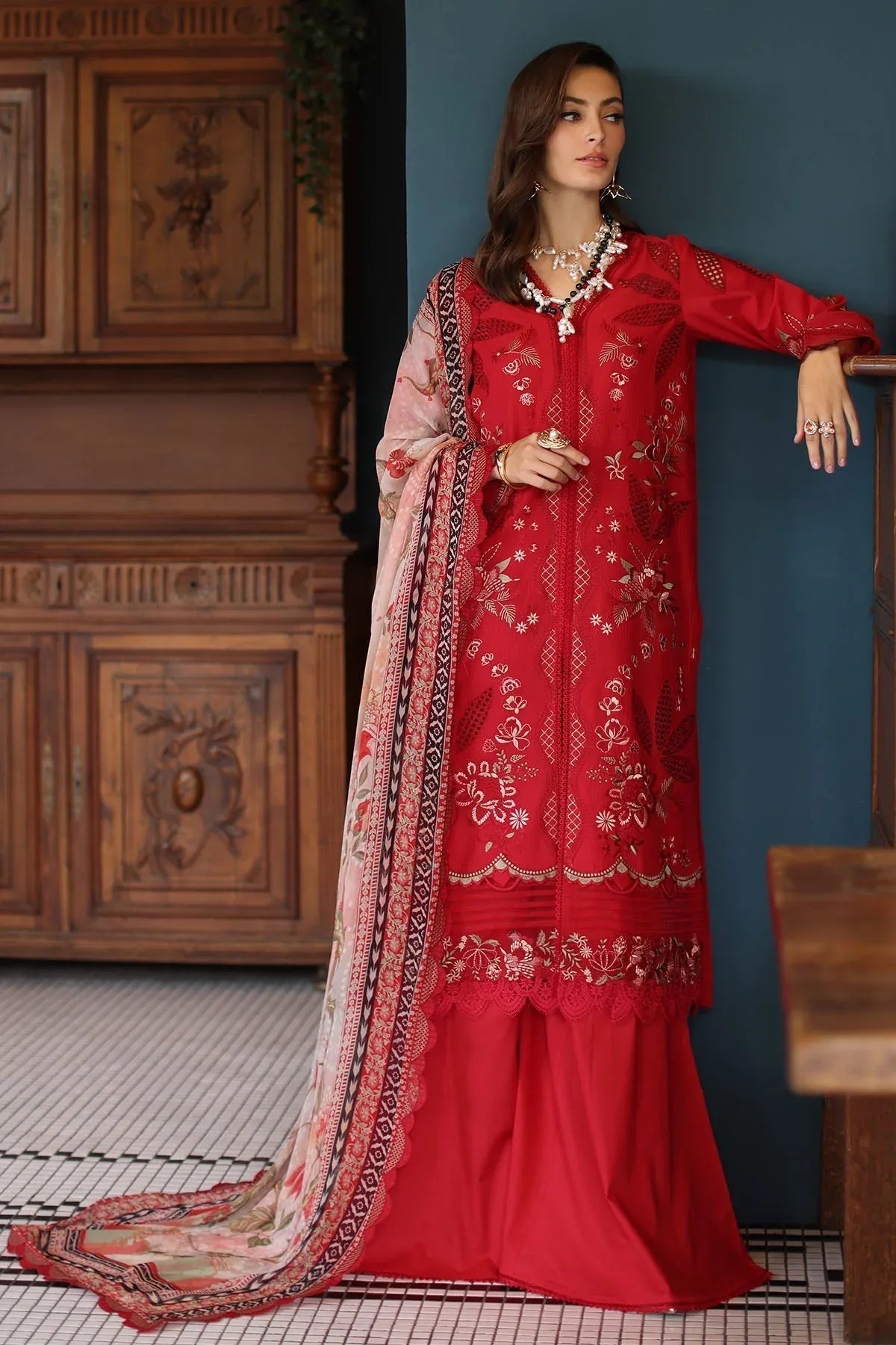 Nureh | Maya Lawn | NS-157 - Aqsa Fabrics