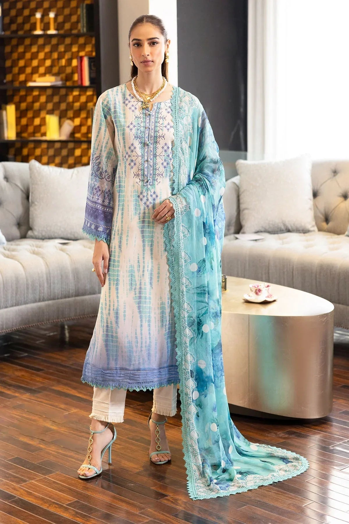 Nureh | Printed lawn 25 | SP-117 - Aqsa Fabrics
