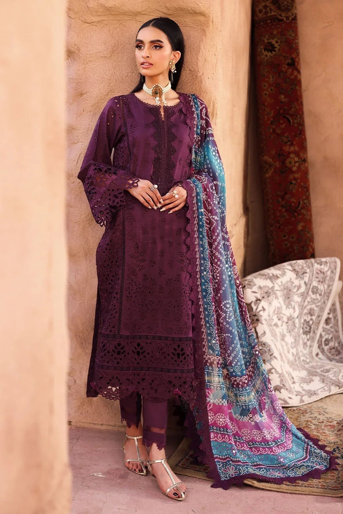 Nureh | Bazaar Lawn | NE-161 - Aqsa Fabrics