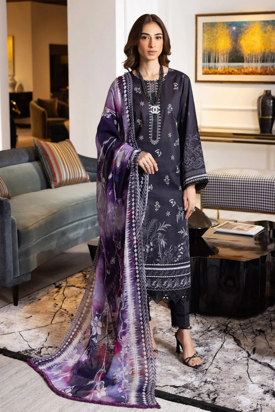 Nureh | Printed lawn 25 | SP-118 - Aqsa Fabrics