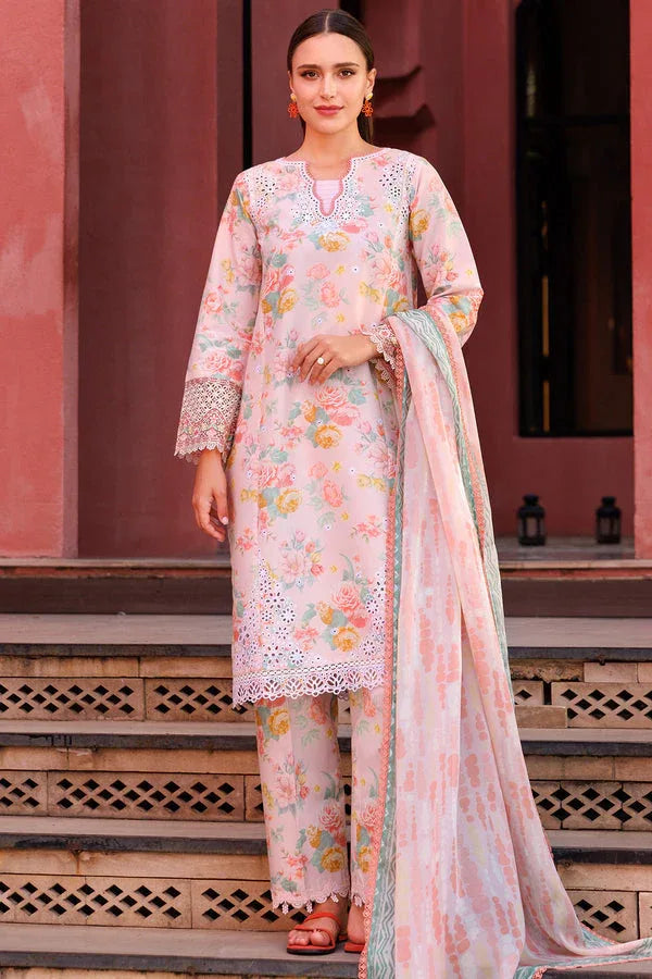 Farasha | Printed Essentials | Peach Glow - Aqsa Fabrics