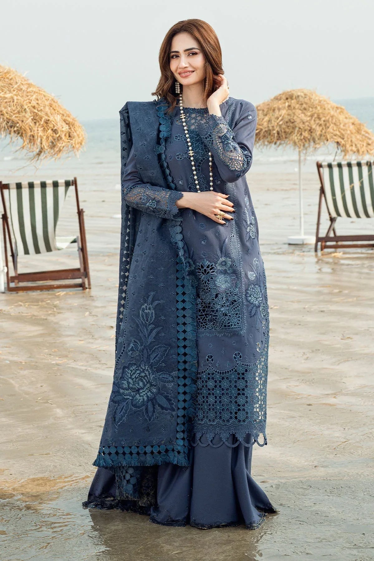 Nureh | Khuwab Luxury Lawn | NE-146 - Aqsa Fabrics