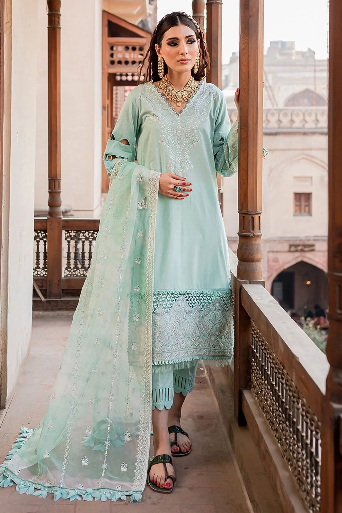 Nureh | Lawn Jacquard | NS-77 - Aqsa Fabrics