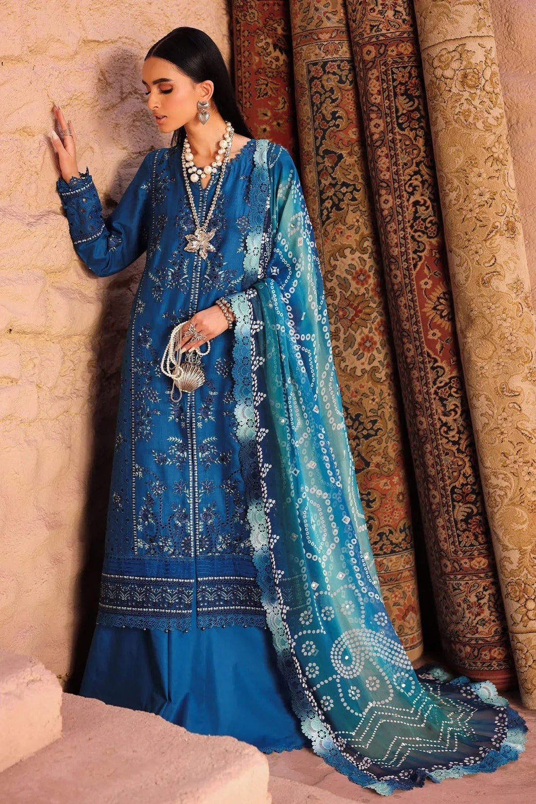 Nureh | Bazaar Lawn | NE-160 - Aqsa Fabrics