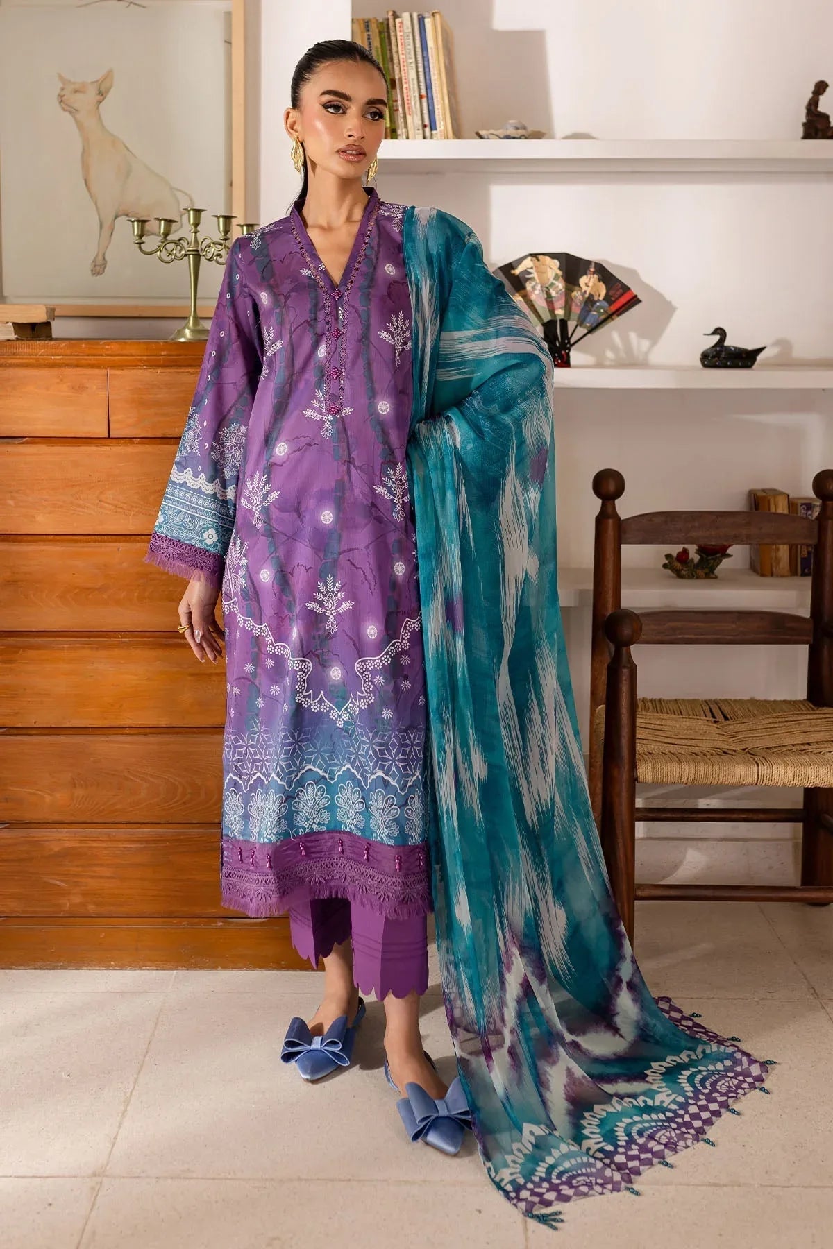 Nureh | Printed Lawn 25 | SP-149 - Aqsa Fabrics
