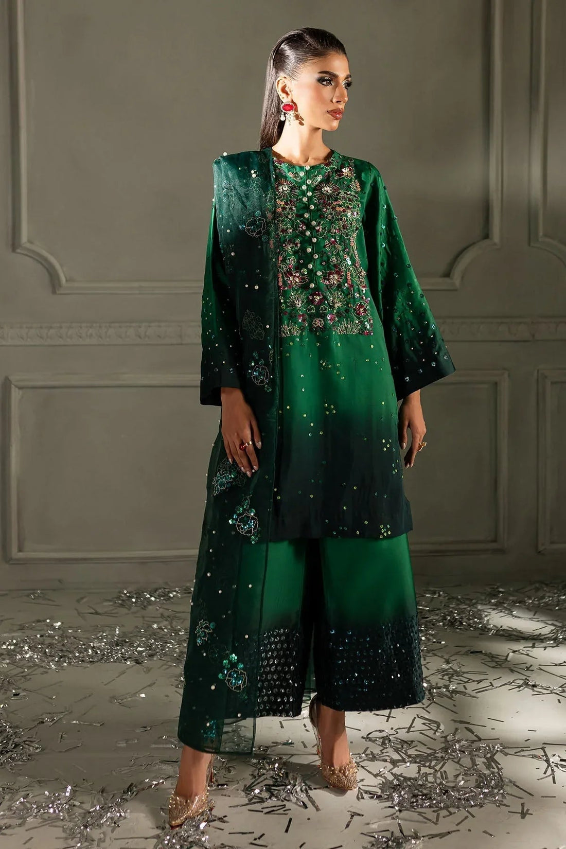 Nureh | Fancy Formals | Ruby Rush TW-09 - Aqsa Fabrics