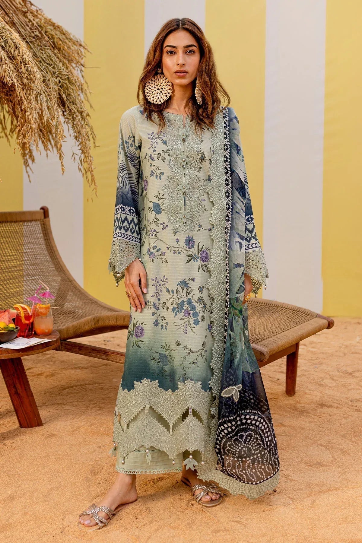 Nureh | Gardenia Lawn 25 | NSG-183 - Aqsa Fabrics