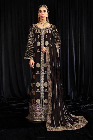 Nureh | Maya Velvet 23 | Moore - Aqsa Fabrics
