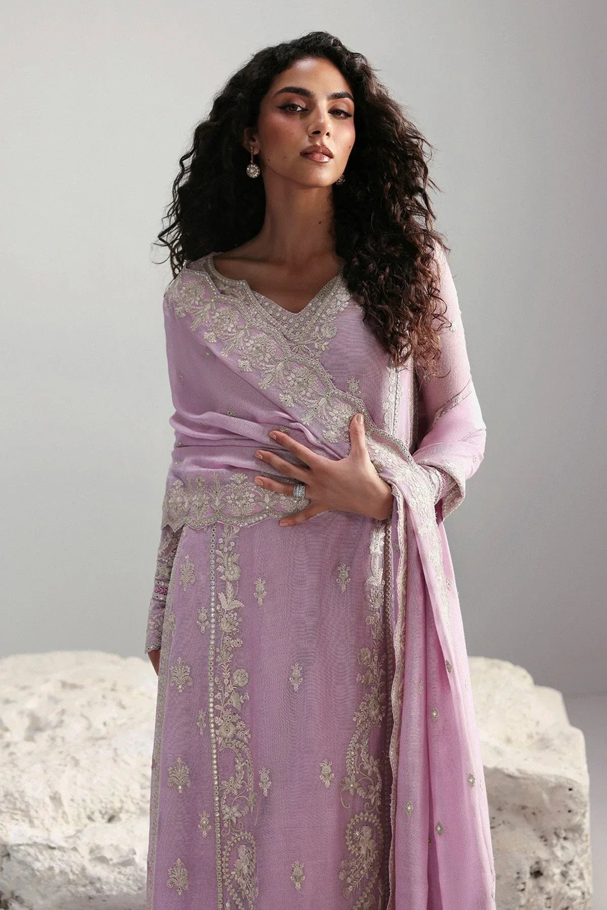 Afrozeh | Slate Ready to Wear | Elowen - Aqsa Fabrics