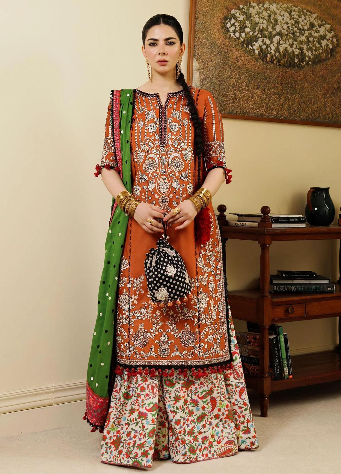 Hussain Rehar | Embroidered Lawn | STAR DUST - Aqsa Fabrics