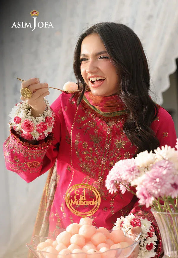 Asim Jofa | Summer Rhapsody | AJUBU-06 Embroidered Jacquard - Aqsa Fabrics