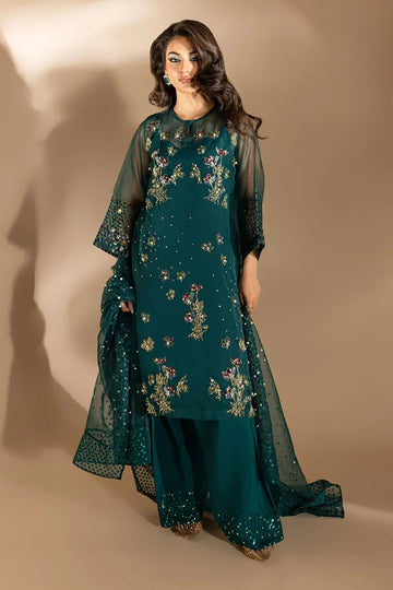 Nureh | Tiny Twinkles | TW-01 TEAL DREAM - Aqsa Fabrics