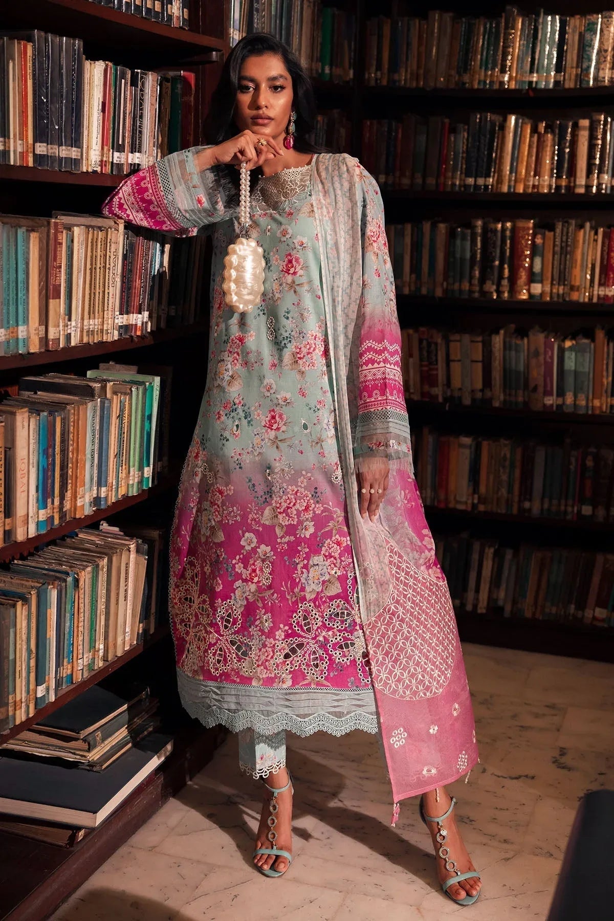 Nureh | Glam Girl Lawn | GL-16 - Aqsa Fabrics