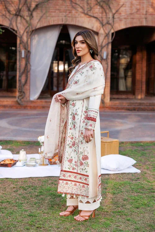 Farasha | Kaavish Lawn 24 | SURREAL WHITE - Aqsa Fabrics