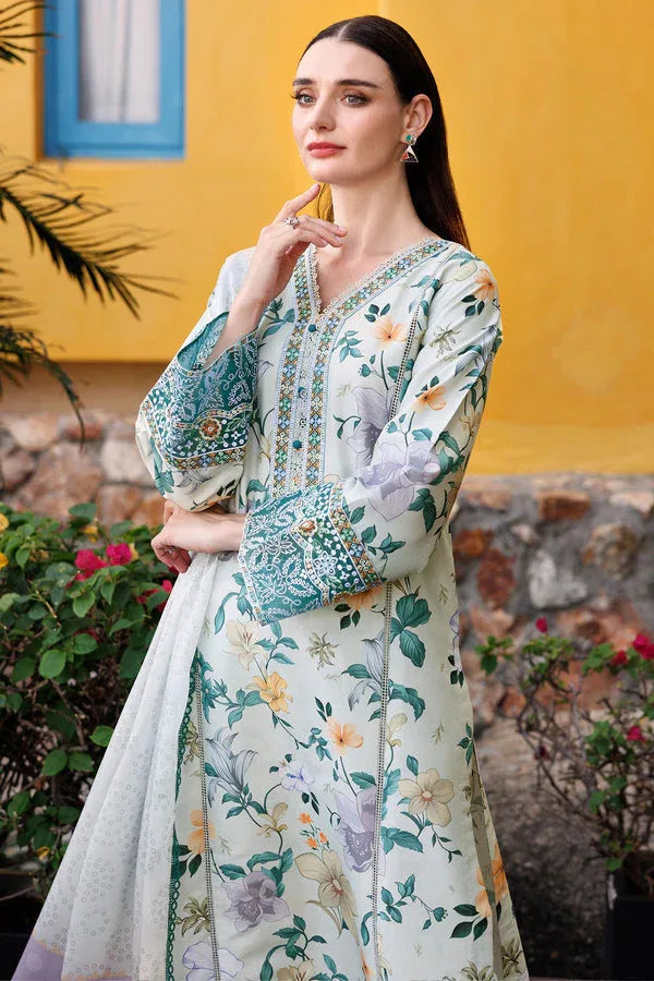 Farasha | Printed Essentials | Aqua Sparkle - Aqsa Fabrics