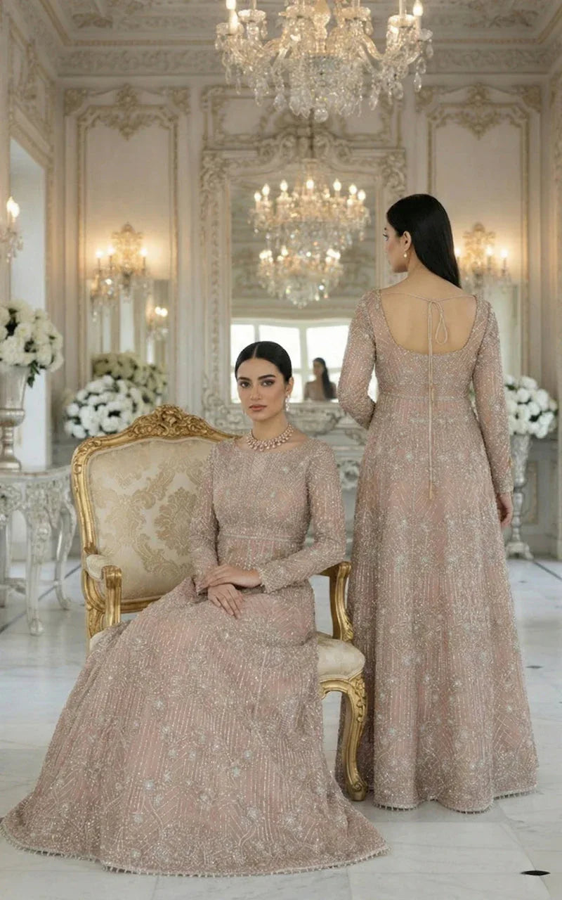 Embroidered Maxi With Dupatta