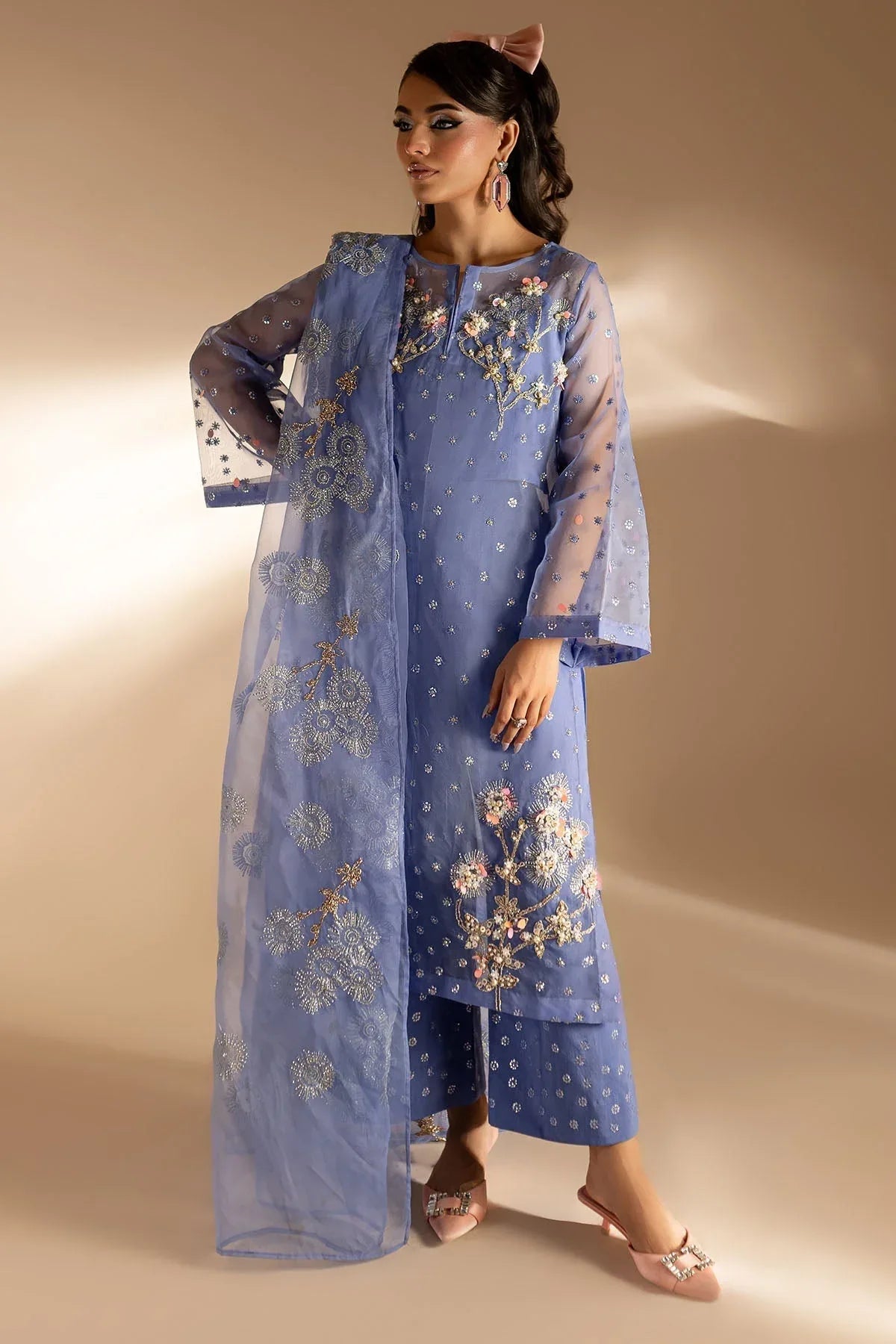 Nureh | Tiny Twinkles | TW-03 BUBBLE BERRY - Aqsa Fabrics