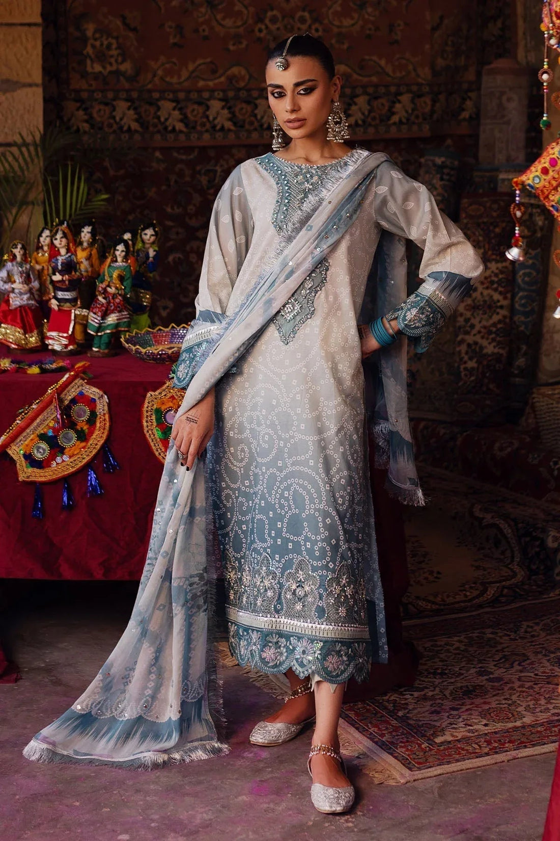 Nureh | Bazaar Lawn | NS-130 - Aqsa Fabrics